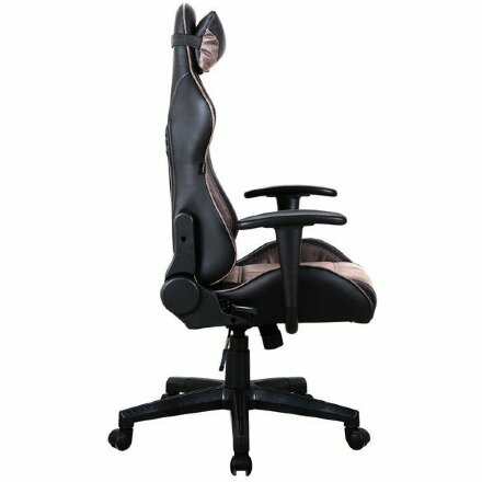 Кресло компьютерное BRABIX &quot;GT Racer GM-100&quot;, две подушки, ткань, экокожа, черное/коричневое, 531819 Коричневый