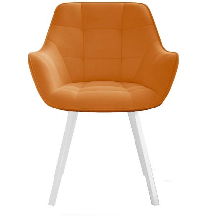Стул DikLine 252 М поворотный, B17 TERRACOTTA, ножки белые 