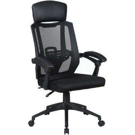 Кресло офисное BRABIX &quot;Nexus ER-401&quot;, с подголовником, черное, 531835 Черный