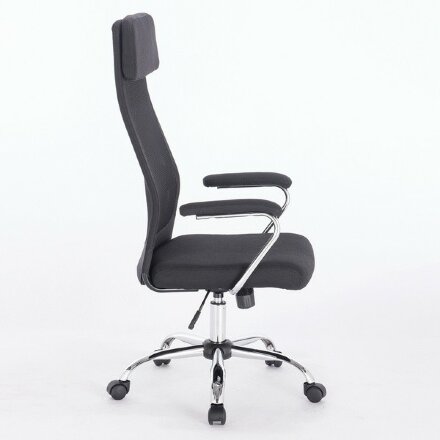 Кресло офисное BRABIX &quot;Flight EX-540&quot;, хром, ткань, сетка, черное, 531847 Черный