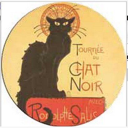 Круглая столешница Werzalit (70 см) Chat Noir печать Черный Круглая столешница Werzalit (70 см) Chat Noir печать Черный