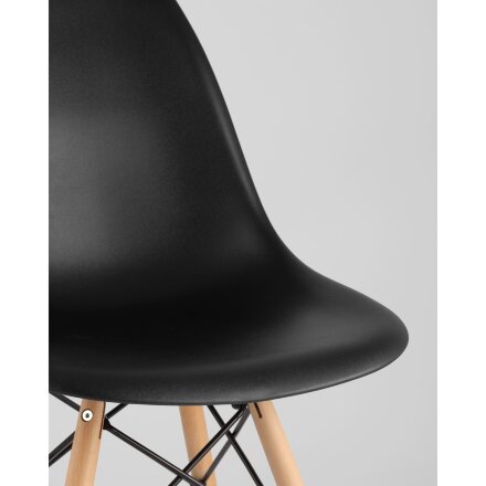 Стул Eames Style DSW черный x4 (разборный каркас) 